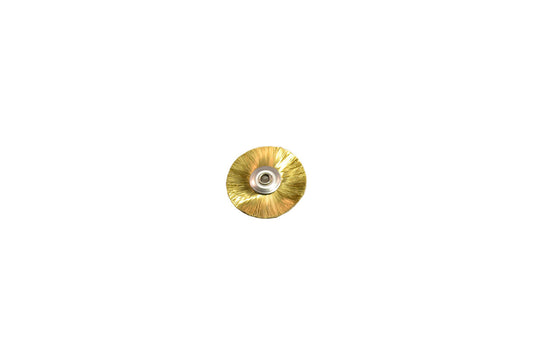 Grobet USA® 16.883 Straight Brass Wire Wheel Brush, 1″ Diameter 3/32″ Arbor Hole, 1 DZ