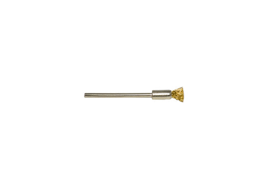 Grobet USA® 16.927 Crimped Brass Wire End Brush, 1/4″ Trim, 3/16″ Diameter 3/32″ Shank, 1 DZ