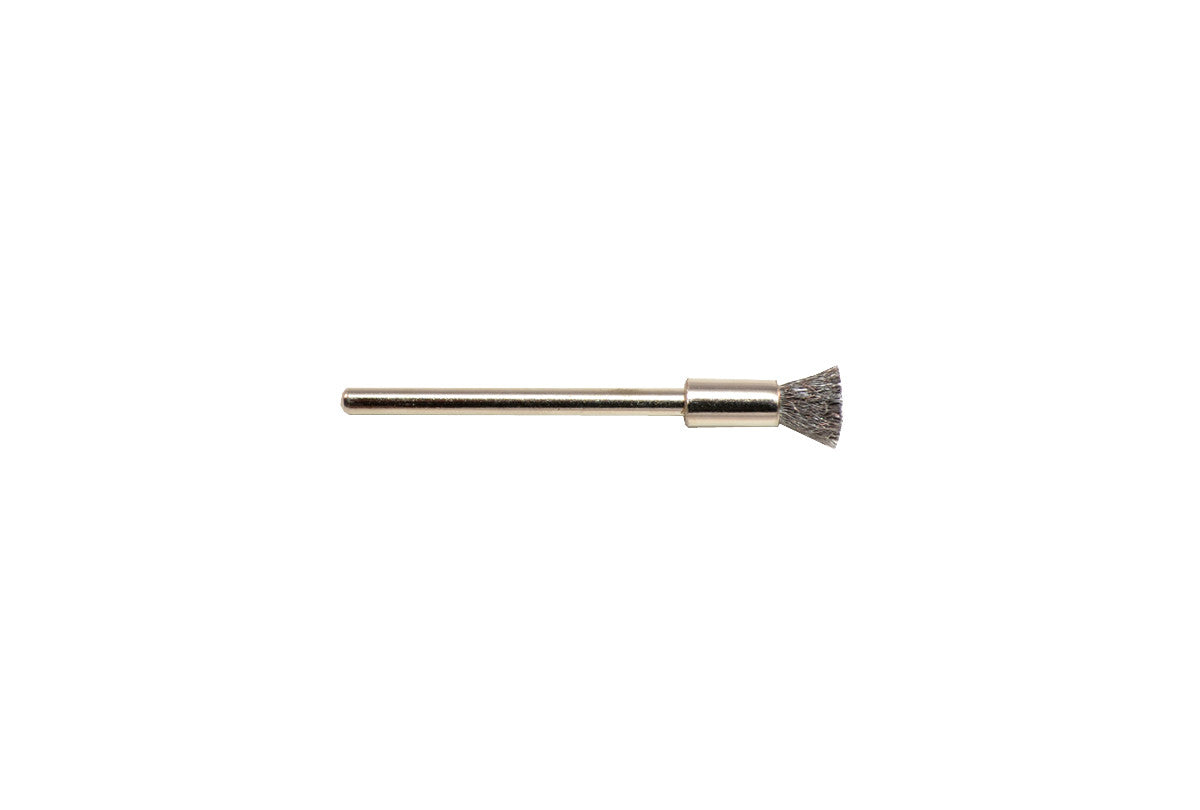 Grobet USA® 16.943 Crimped Steel Wire End Brush, 1/4″ Trim, 3/16″ Diameter 1/8″ Shank, 1 DZ
