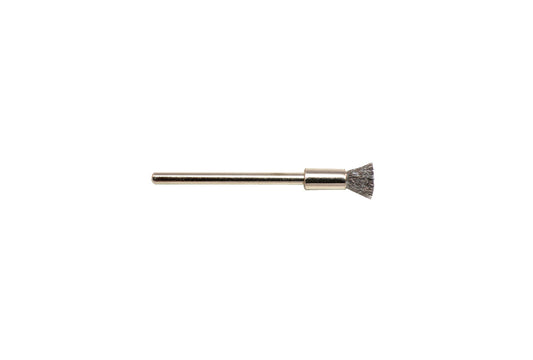 Grobet USA® 16.943 Crimped Steel Wire End Brush, 1/4″ Trim, 3/16″ Diameter 1/8″ Shank, 1 DZ