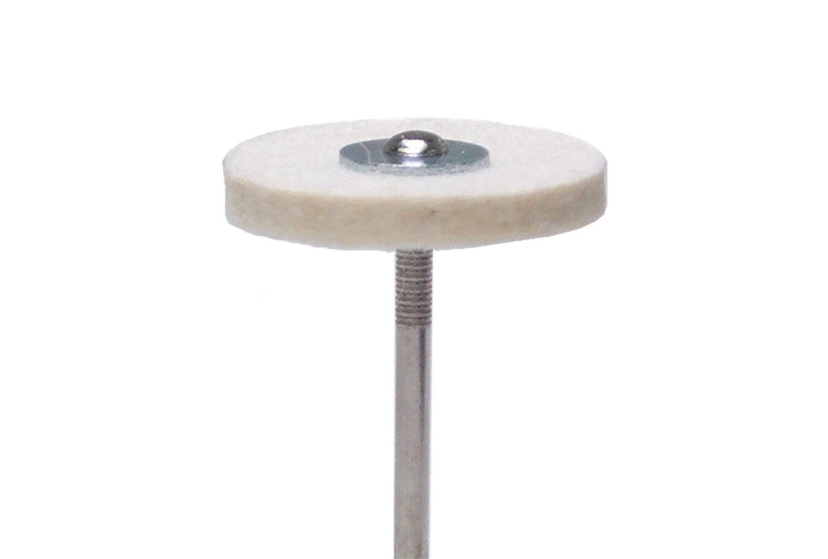 Grobet USA® 17.115 Mounted Miniature Felt Wheel Buff, 1″ Diameter, 1 DZ