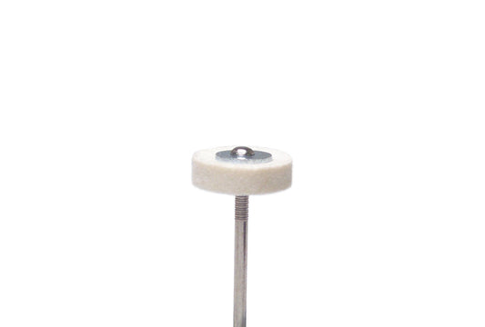 Grobet USA® 17.12405 Mounted Miniature Felt Square Edge Wheel Buff, 1 DZ
