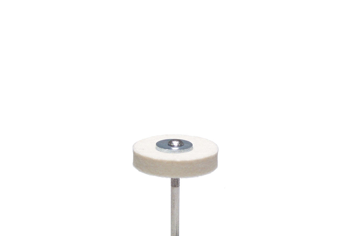 Grobet USA® 17.12406 Mounted Miniature Felt Square Edge Wheel Buff, 1 DZ