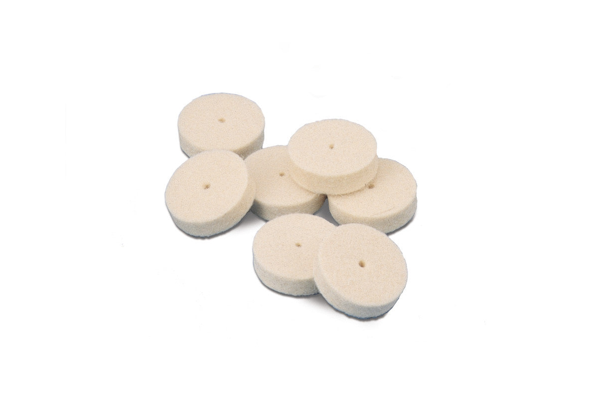 Grobet USA® 17.381 Miniature Square Edge Felt Wheels 1″ X 1/4″ Soft, EA