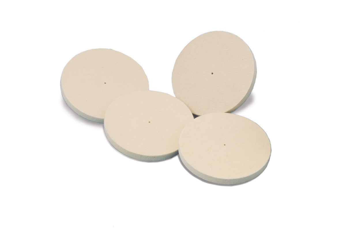 Grobet USA® 17.457 Spanish Felt Wheel Buffs, 4″ X 1/2″, Medium, EA