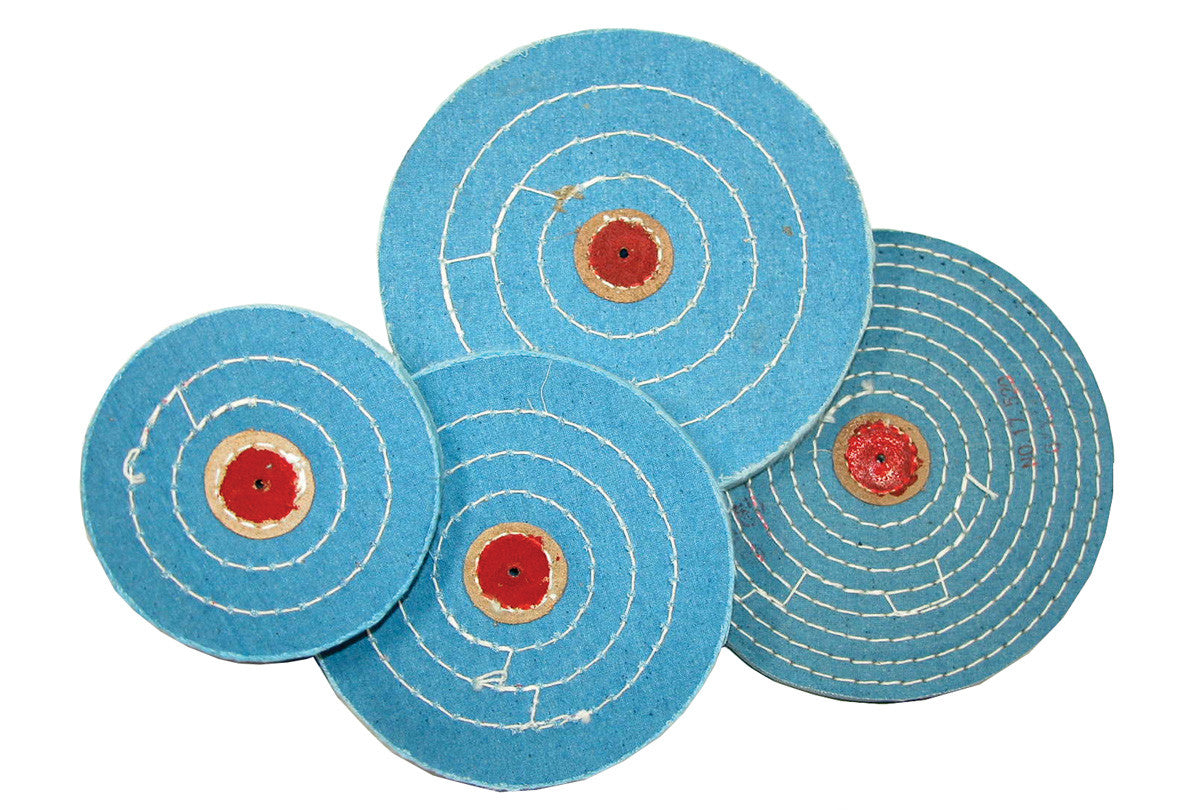 Grobet USA® 17.512 Blue Muslin Buff, 6″ X 50 Ply, EA