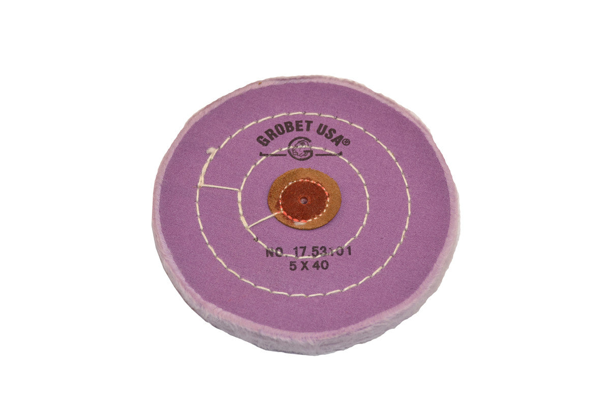 Grobet USA® 17.53101 Berry Muslin Buff, 5″ X 40 Ply, EA