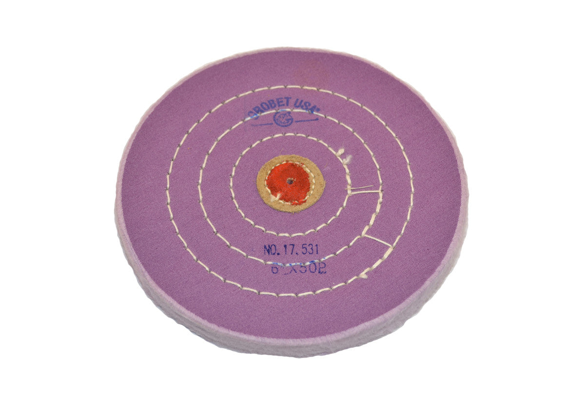 Grobet USA® 17.531 Berry Muslin Buff, 4″ X 40 Ply, EA