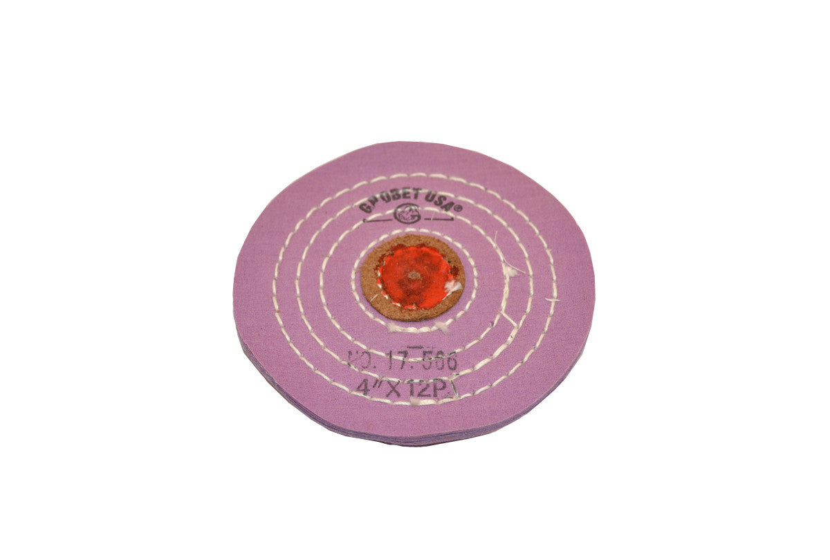 Grobet USA® 17.566 Berry Muslin Buff, 4″, Razor Edge, EA
