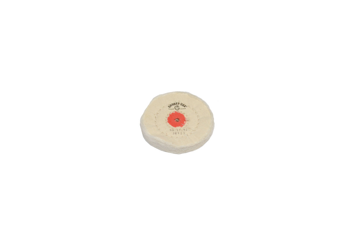 Grobet USA® 17.621 Finex Muslin Buff, 2-1/2″ X 30 Ply, Combed With Shellac Center, EA