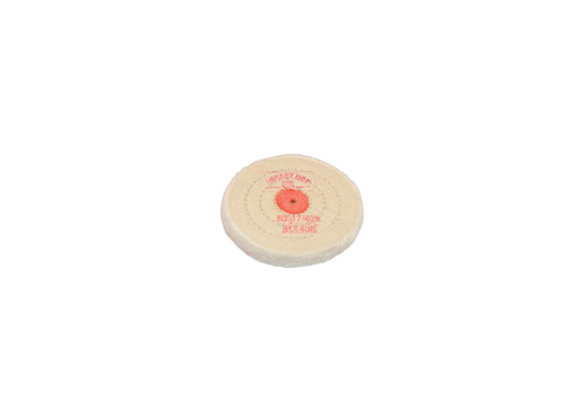 Grobet USA® 17.629 Finex Muslin Buff, 4″ X 40 Ply, Combed With Shellac Center, EA