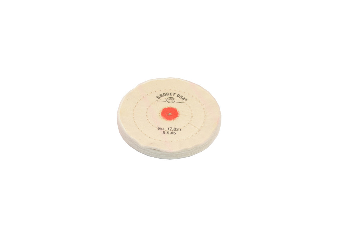 Grobet USA® 17.631 Finex Muslin Buff, 5″ X 45 Ply, Combed With Shellac Center, EA