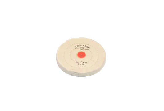 Grobet USA® 17.631 Finex Muslin Buff, 5″ X 45 Ply, Combed With Shellac Center, EA