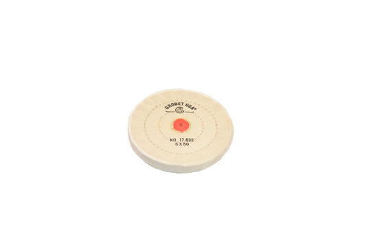 Grobet USA® 17.632 Finex Muslin Buff, 5″ X 50 Ply, Combed With Shellac Center, EA