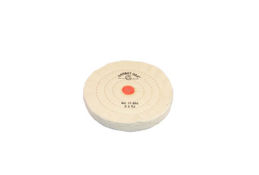 Grobet USA® 17.633 Finex Muslin Buff, 6″ X 50 Ply, Combed With Shellac Center, EA