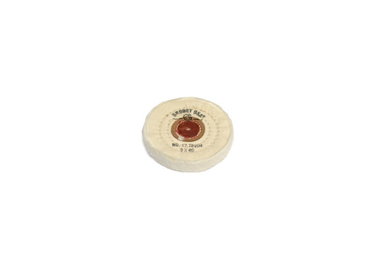 Grobet USA® 17.75204 Finex Muslin Buff, 3″ X 40 Ply, LEAther Center, EA
