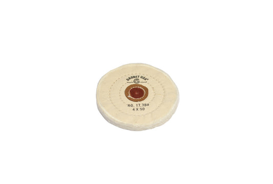 Grobet USA® 17.753 Finex Muslin Buff, 4″ X 30 Ply, LEAther Center, EA