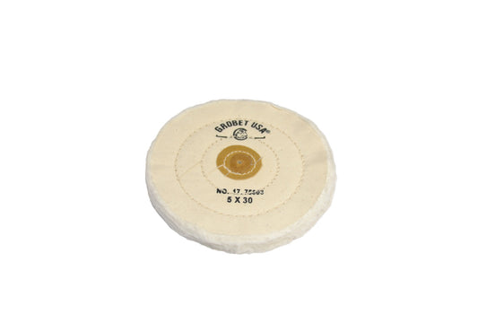 Grobet USA® 17.75803 Finex Muslin Buff, 5″ X 30 Ply, LEAther Center, EA