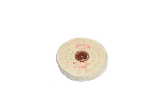 Grobet USA® 17.758 Finex Muslin Buff, 4″ X 60 Ply, LEAther Center, EA