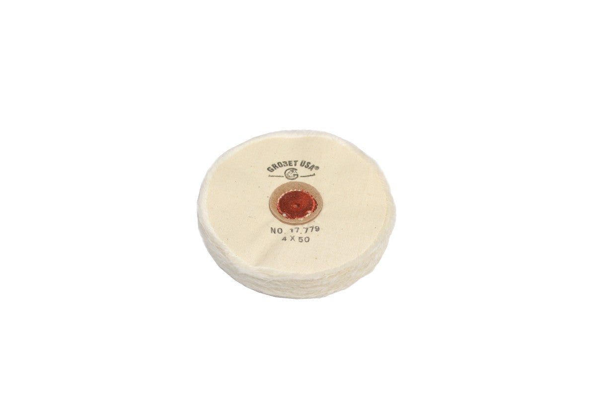 Grobet USA® 17.779 Finex Muslin Buff, Loose, 4″ X 50 Ply, LEAther Center, EA