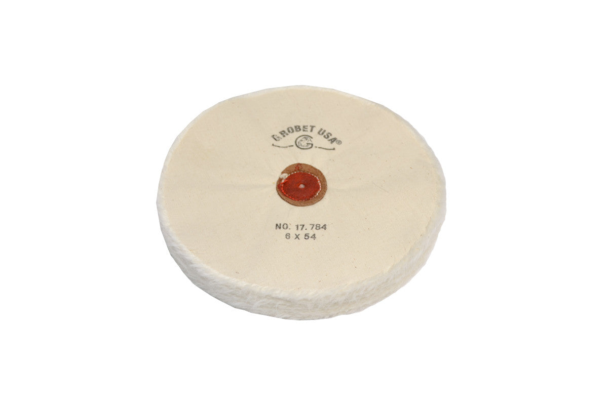 Grobet USA® 17.784 Finex Muslin Buff, Loose, 6″ X 54 Ply, LEAther Center, EA