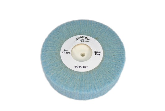 Grobet USA® 17.806 Soft Nylon Flap Wheel, Super Fine, 4″ X 1″, EA