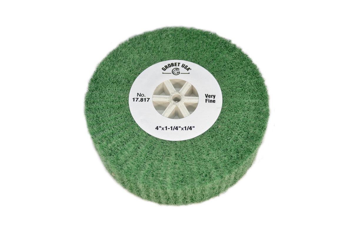Grobet USA® 17.817 Aluminum Oxide Flap Wheel, Very Fine, 4″ X 1-1/4″, EA