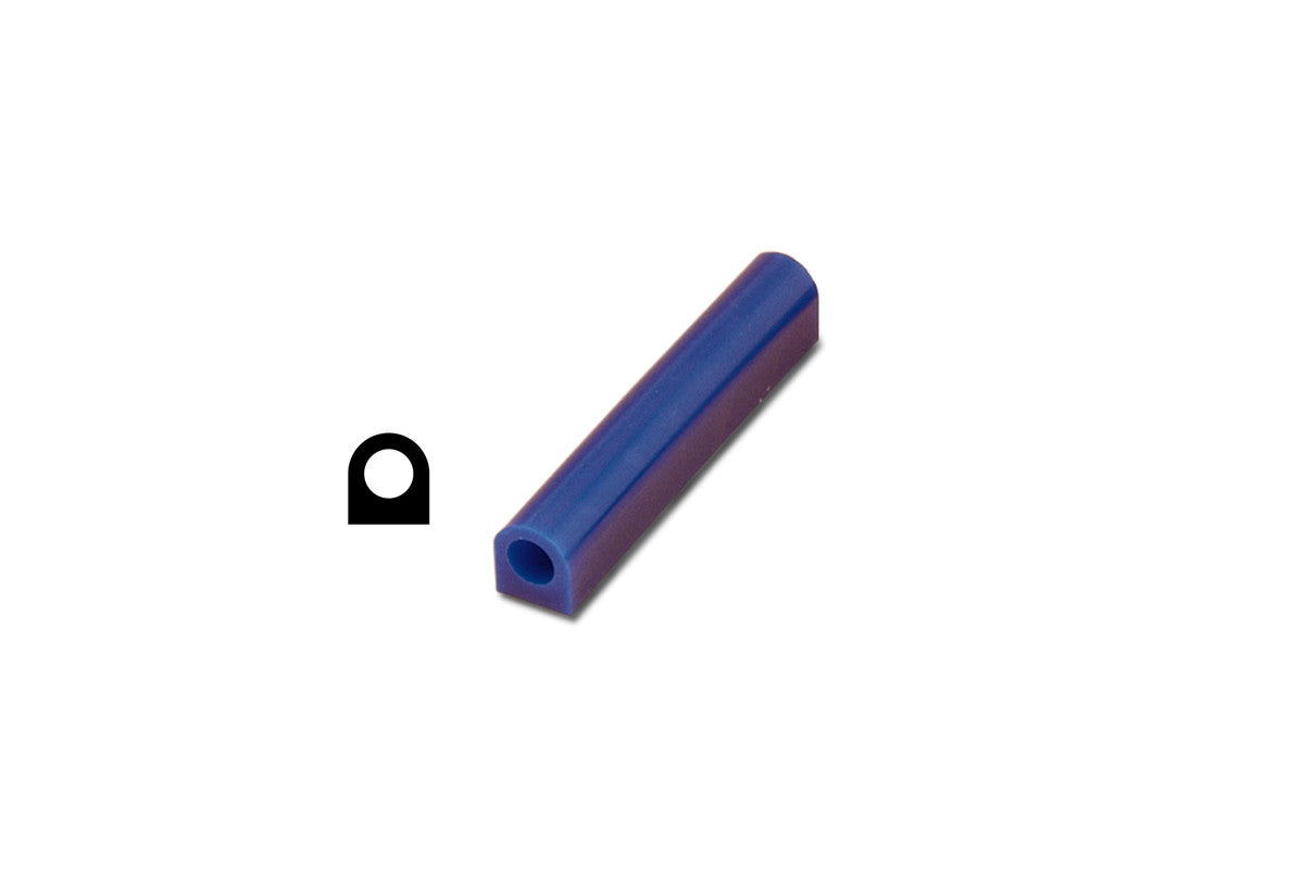 Grobet USA® 21.02693 Matt Ring Tube, Blue, Flat Side With Hole, EA