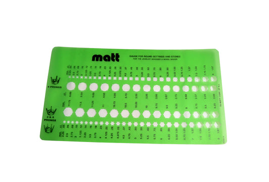 Grobet USA® 21.02853 Matt CrEAtive Settings Round Template, EA