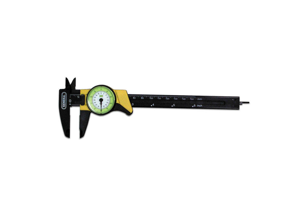 Grobet USA® 35.184 High-Impact Plastic Dial Caliper, Metric, EA