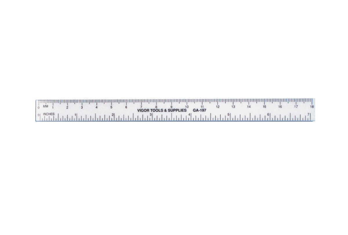 Grobet USA® 35.502 Opaque White Plastic Rule, EA