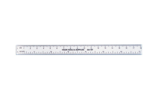 Grobet USA® 35.502 Opaque White Plastic Rule, EA