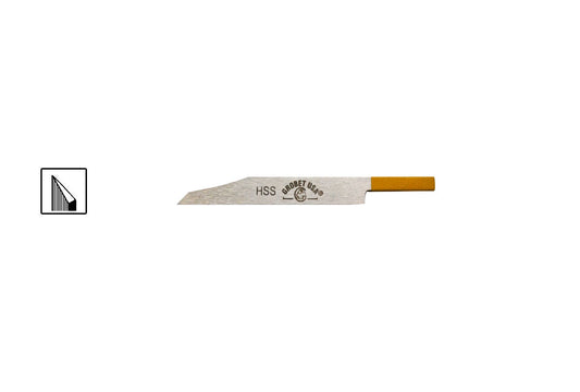 Grobet USA® 36.34301 Grobet High Speed Steel Pre-Shaped Graver, Knife 2.6 Mm, EA