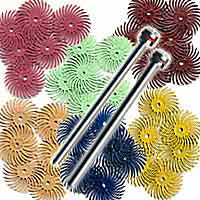 Foredom A-4513-6 3/4" Radial Bristle Disc, Red, 220 Grit, 6-Pk