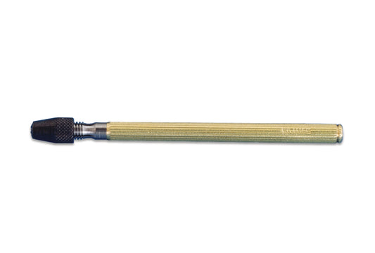 Grobet USA® 58.205 Brass Handle, Pin Vise, 3-1/8″ Oal, 0 To .028″ Capacity, EA