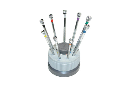Grobet USA® 5970 Bergeon Set Of Nine Screwdrivers With Stand, EA