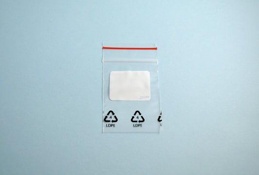Grobet USA® 61.131 Mini-Grip Zip Bag With White Label Block, 2″ X 3″ , Box Of 1000, EA