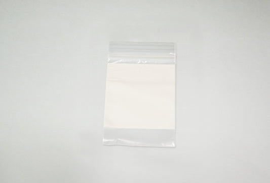 Grobet USA® 61.13201 Economy Plastic Bags With White Label Block, 3″ X 4″, Box Of 1000, EA