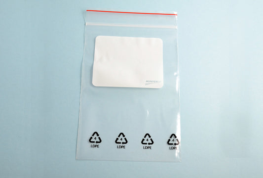 Grobet USA® 61.134 Mini-Grip Zip Bag With White Label Block, 4″ X 6″, Box Of 1000, EA