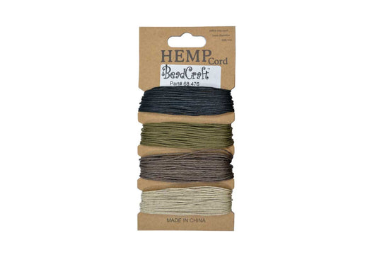 Grobet USA® 68.476 Hemp ThrEAd Set: Black, Coffee, Brown, Tan, EA