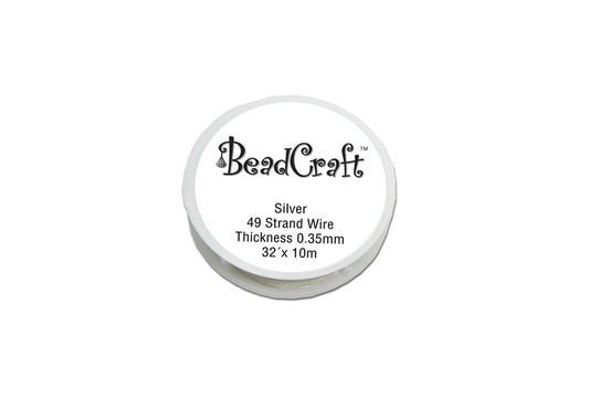 Grobet USA® 68.513 49 Strand Wire, 0.60Mm, Silver, EA