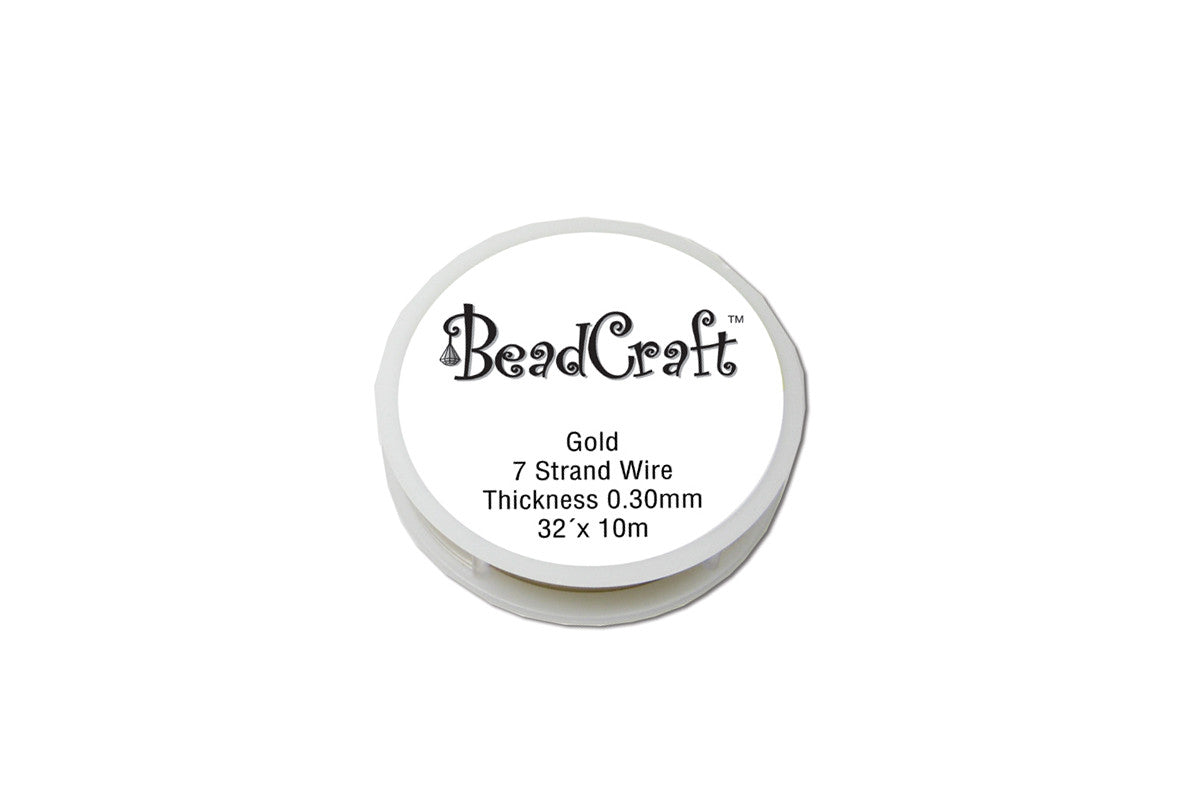 Grobet USA® 68.541 7 Strand Wire, 0.35Mm, Gold, EA