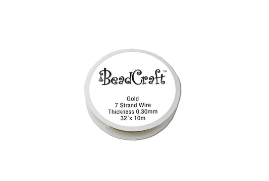 Grobet USA® 68.541 7 Strand Wire, 0.35Mm, Gold, EA