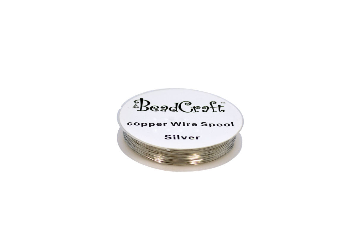 Grobet USA® 68.621 Copper Wire Spool, 24 Gauge, 22M, Silver, EA