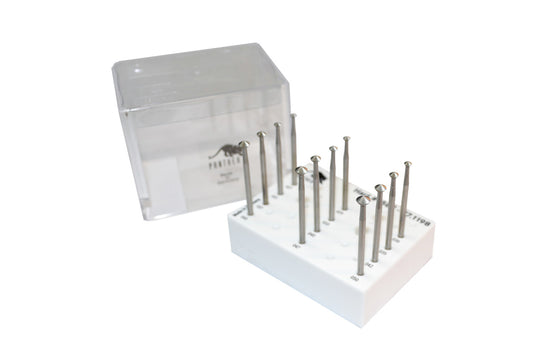 Grobet USA® 77.1198 Panther Burs, Set Of 12, 90° Hart, Fig. 156C, EA