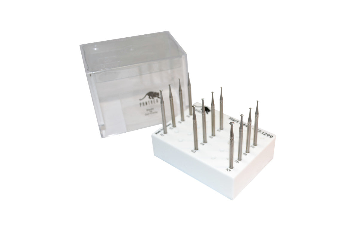 Grobet USA® 77.1299 Panther Burs, Set Of 12, 70° Hart, Fig. 446, EA