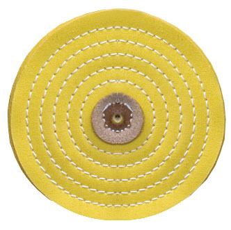 Foredom A-CYR4 Cotton Buff, Yellow Treated, Razor Edge, 4, 28 Ply
