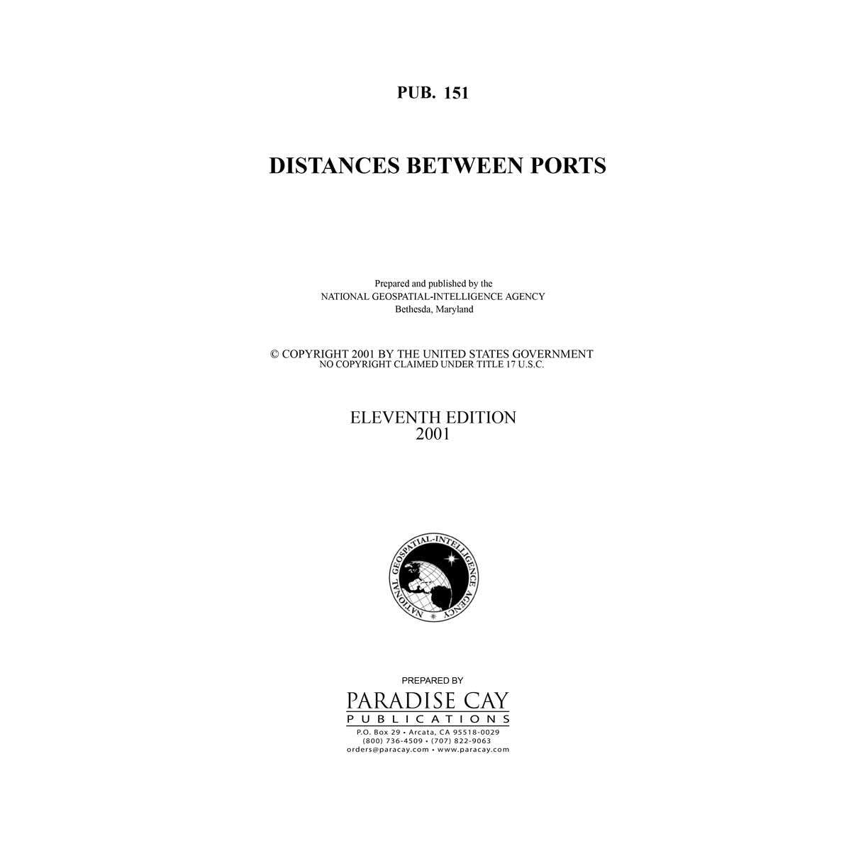 Paradise Clay IHP_PUB151 Pub. 151 - The Distances Between Ports - Book