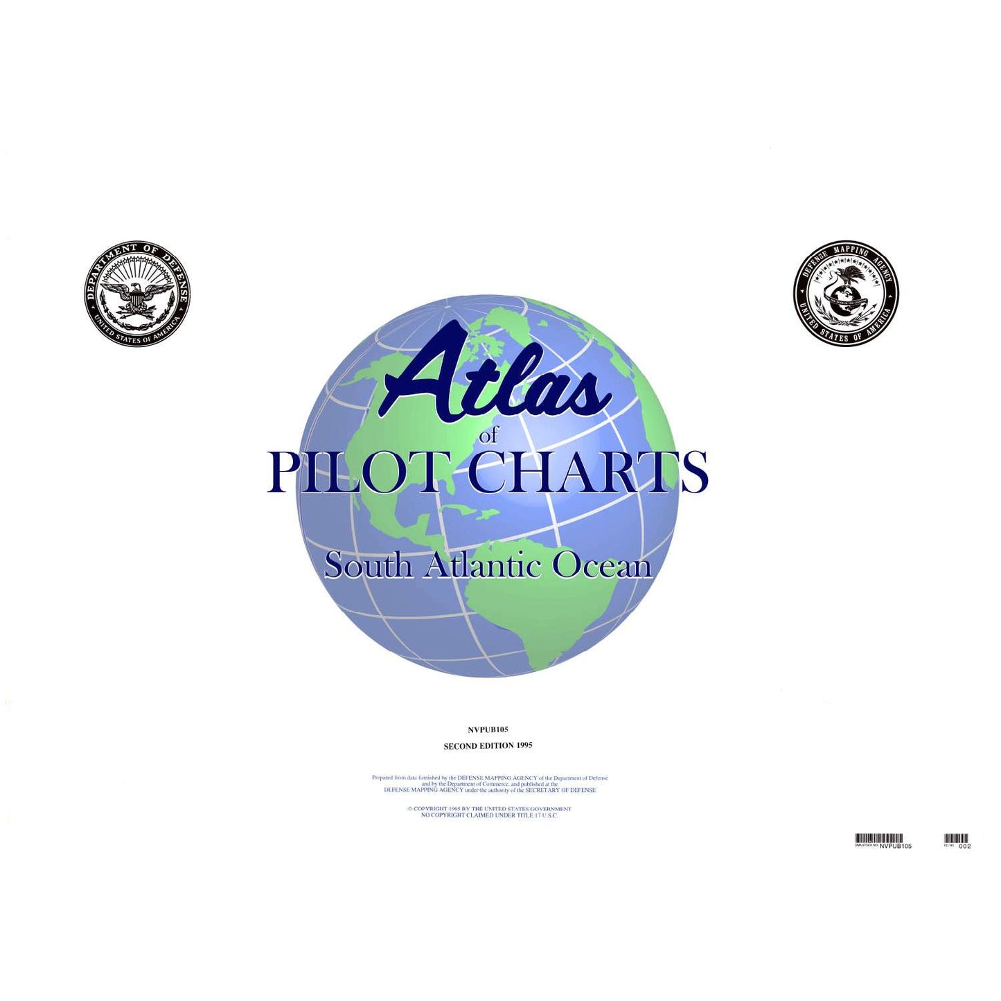 Paradise Clay IHP_PUB105 PUB 105: Atlas of Pilot Charts South Atlantic Ocean - Book