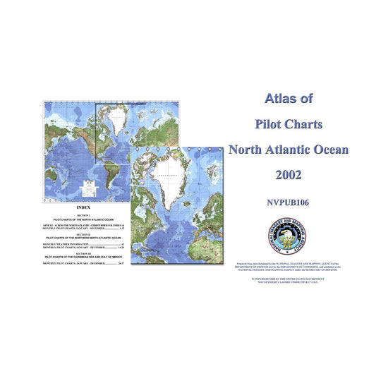 Paradise Clay IHP_PUB106 PUB 106: Atlas of Pilot Charts North Atlantic Ocean (including Gulf of Mexico) - Book